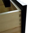 61 in. Double Wooden Vanity Blue Gray Granite Rectangle Sink