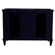 49 in. Double Wooden Vanity Blue with Gray Granite Rectangle Sink