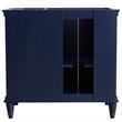 37 in. Single Wooden Vanity  Blue Gray Granite Rectangle Left Door.Left Sink