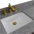 49 in. Single Wooden Vanity  White with Gray Granite Rectangle Sink