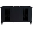 61 in. Double Wooden Vanity Dark Gray White Quartz Rectangle Sink