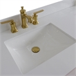 61 in. Double Wooden Vanity White White Quartz Rectangle Sink