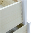 61 in. Double Wooden Vanity White White Quartz Rectangle Sink