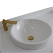 61 in. Double Wooden Vanity White White Quartz Round Sink