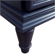61 in. Single Wooden Vanity  Blue Gray Granite Rectangle Sink