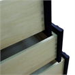 61 in. Single Wooden Vanity  Blue Gray Granite Rectangle Sink