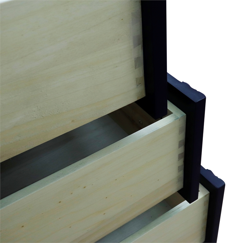 61 in. Single Wooden Vanity  Blue White Quartz Rectangle Sink