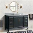 61 in. Single Wooden Vanity  Dark Gray Gray Granite Rectangle Sink