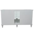 61 in. Single Wooden Vanity  White with Gray Granite Rectangle Sink
