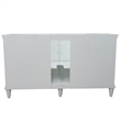 61 in. Single Wooden Vanity  White with White Quartz Round Sink