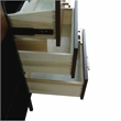 60 in. Double Wooden Vanity Walnut Black  Cabinet Only