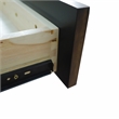 60 in. Double Wooden Vanity Walnut Black  Cabinet Only