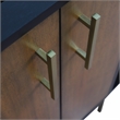 60 in. Double Wooden Vanity Walnut Black  Cabinet Only