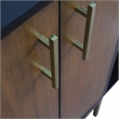 60 in. Double Wooden Vanity Walnut Black  Cabinet Only