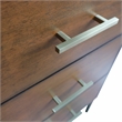 60 in. Double Wooden Vanity Walnut Black  Cabinet Only