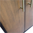 60 in. Double Wooden Vanity Walnut Black  Cabinet Only