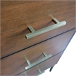 61 in. Double Wooden Vanity Walnut Black Gray Granite Rectangle Sink