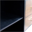 61 in. Double Wooden Vanity Walnut Black White Quartz Rectangle Sink