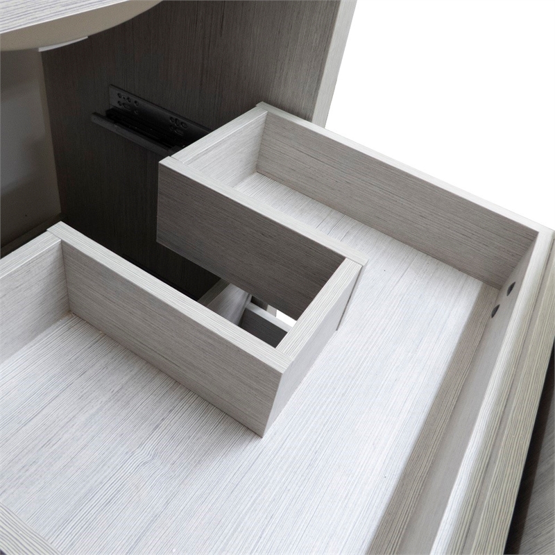 24 in. Single Gray Vanity with Ceramic Sink
