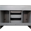 48 in. Gray Pine Double Wooden Vanity with Ceramic Top