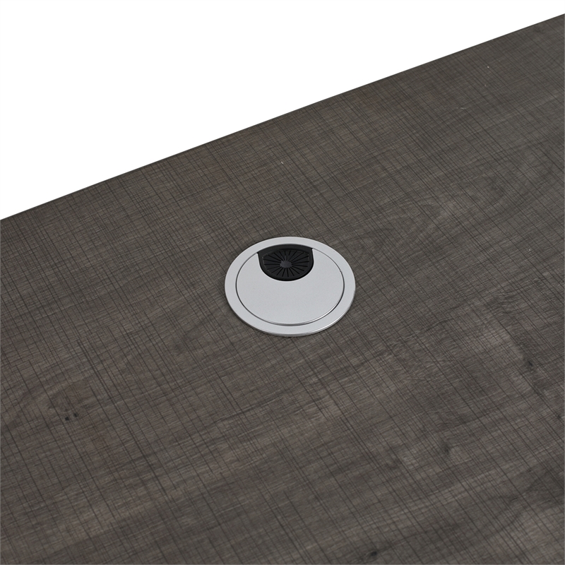 24 in. Single Vanity in Gray Oak finish with Solid Surface Resin White Sink