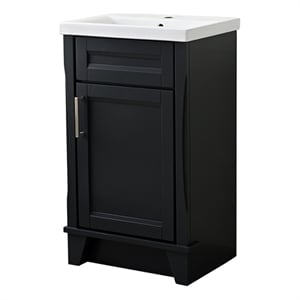 20 in. Single Sink Vanity in Dark Gray Finish with White Ceramic Sink Top