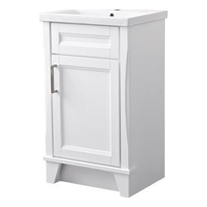 20 in. Single Sink Vanity in White Finish with White Ceramic Sink Top