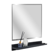 23.5 in. Dark Gray Wireless Charging Shelf and Frameless Mirror Set