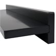 23.5 in. Dark Gray Wireless Charging Shelf and Frameless Mirror Set