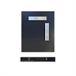 23.5 in. Dark Gray Wireless Charging Shelf and Frameless Mirror Set