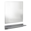23.5 in. Light Gray Wireless Charging Shelf and Frameless Mirror Set