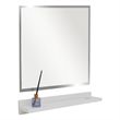 23.5 in. White Wireless Charging Shelf and Frameless Mirror Set