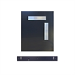 30 in. Blue Wireless Charging Shelf and Frameless Mirror Set