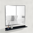 30 in. Dark Gray Wireless Charging Shelf and Frameless Mirror Set