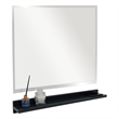 30 in. Dark Gray Wireless Charging Shelf and Frameless Mirror Set