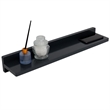 30 in. Dark Gray Wireless Charging Shelf and Frameless Mirror Set