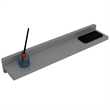 30 in. Light Gray Wireless Charging Shelf and Frameless Mirror Set