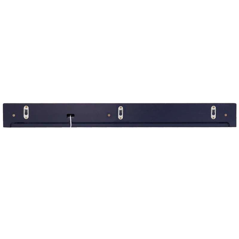 35 in. Blue Wireless Charging Shelf and Frameless Mirror Set