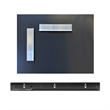 35 in. Dark Gray Wireless Charging Shelf and Frameless Mirror Set