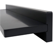 35 in. Dark Gray Wireless Charging Shelf and Frameless Mirror Set