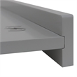 35 in. Light Gray Wireless Charging Shelf and Frameless Mirror Set