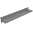 35 in. Light Gray Wireless Charging Shelf and Frameless Mirror Set