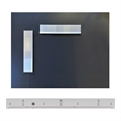 35 in. Light Gray Wireless Charging Shelf and Frameless Mirror Set