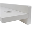 35 in. White Wooden QI Wireless Charging Shelf and Frameless Mirror Set