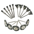 Moti Samarth Solid Wood Decor on Iron Stand in Sandblasted Gray (Set of 3)