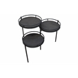 Anaheim Indira Foldable Planter Stand in Modern Black on Solid Wood