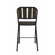 Cole Reclaimed Solid Wood Counter Chair in Brown with Black Metal Frame