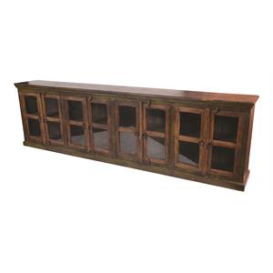 Moti Arvada 118&quot 8 Glass Doors Traditional Solid Wood Buffet in Brown