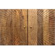 Moti Sunbright 4 Hand Carved Doors Mid-Century Solid Wood Sideboard in Natural