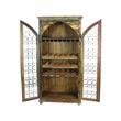 Moti Trinidad Solid Reclaimed Solid Wood Tall Wine Cabinet in Multi-Color